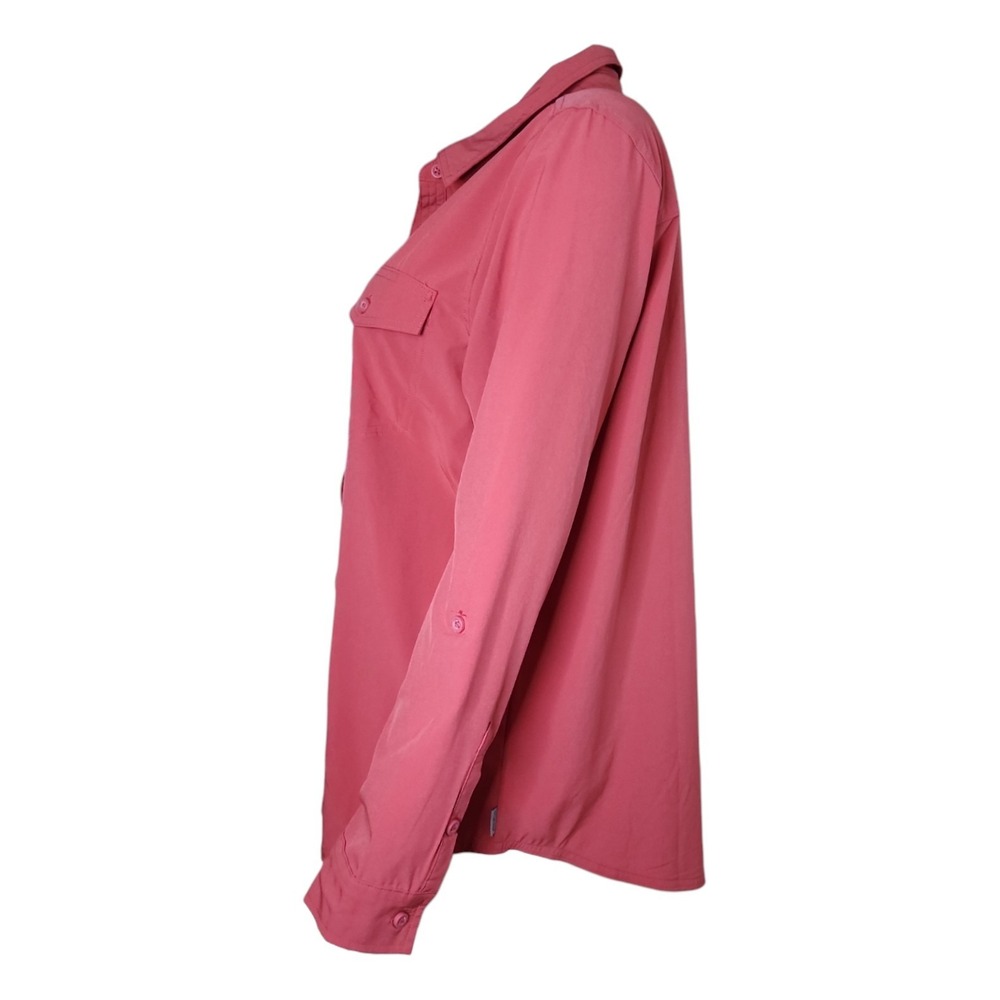 Eddie Bauer Top Womens L Large Coral Pink Classic Fit Departure Shirt Outdoor - Picture 2 of 7